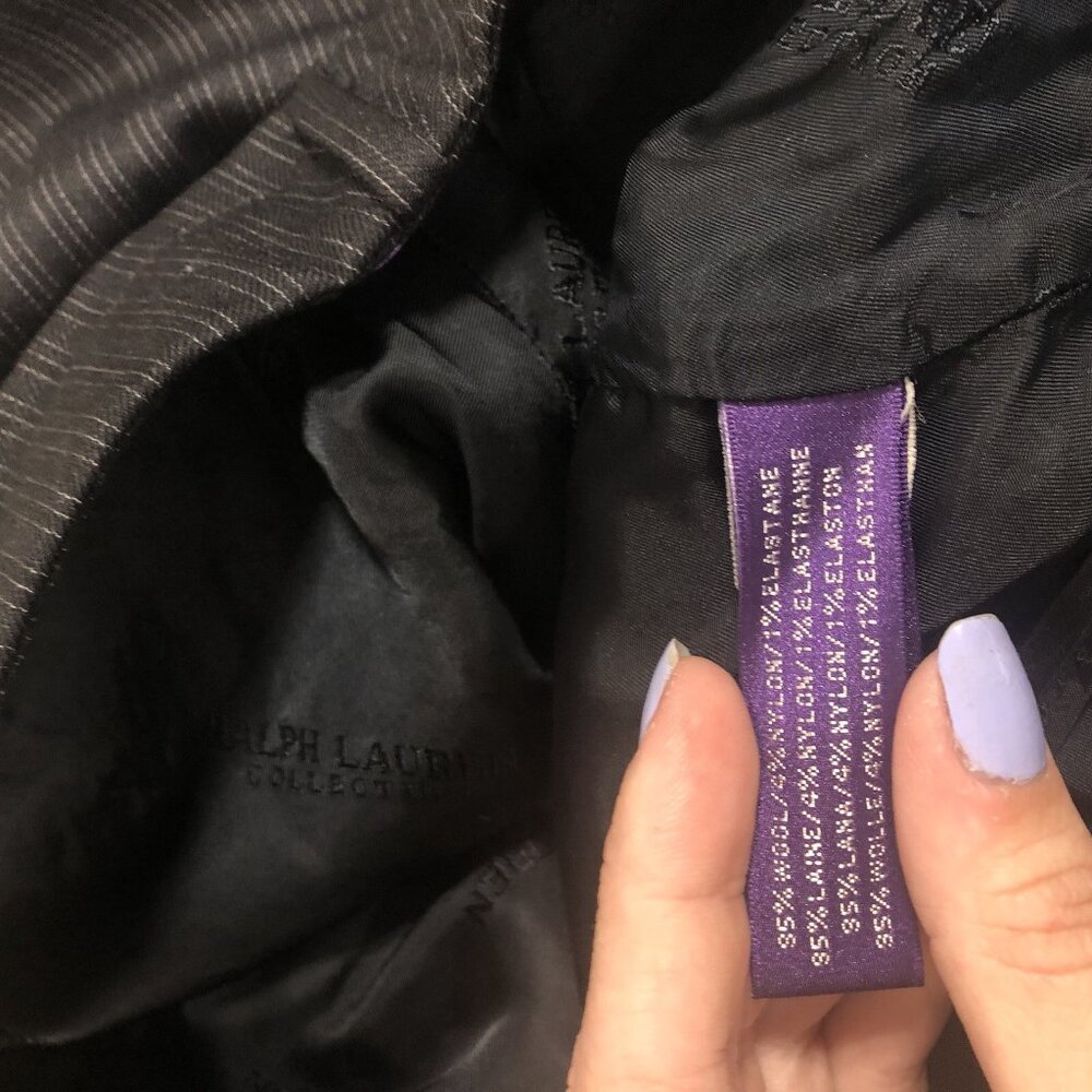 Ralph Lauren Purple Label Y2K Style Flare Pinstriped Office Siren 10 Pants - Picture 13 of 14